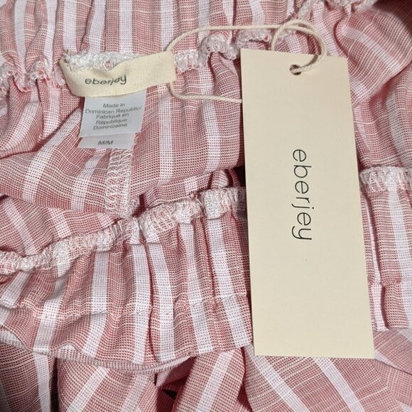 NWT Eberjey | Amalfi Red Stripe Lounge Shorts - Picture 6 of 7